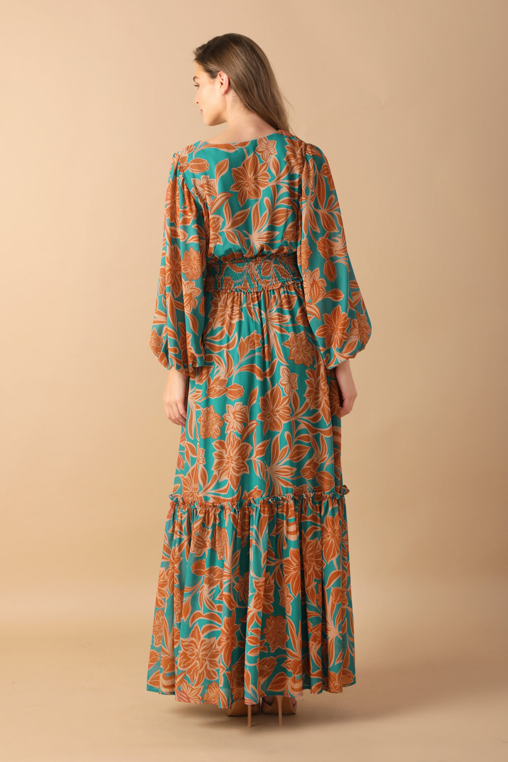FLEETING FAUNA WOVEN MAXI DRESS Flying Tomato